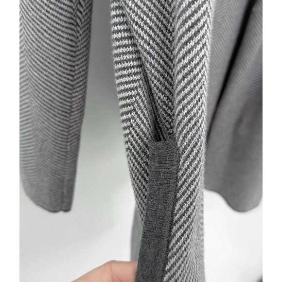 J.Crew Factory Vanessa Herringbone Sweater Sz M Open Cardigan Jacket Preppy Flaw - Picture 12 of 16